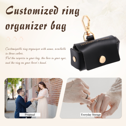 Personalised 2 Names Exquisite Jewelry Box Hold 2 Rings Gift Box Gift Packaging Box-Jessemade AU