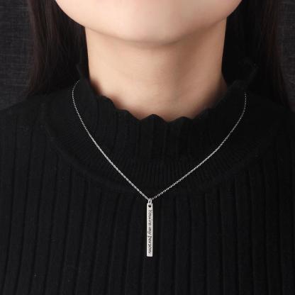 You're My Person Custom Engraving Bar Necklace-Jessemade AU