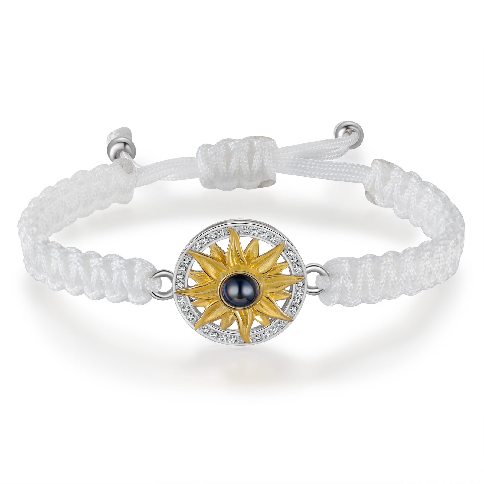 Personalised Projection Weave Bracelet Customised Black & White Photo Bracelet Adjustable Bracelet Personalised Gift for Couples-Jessemade AU