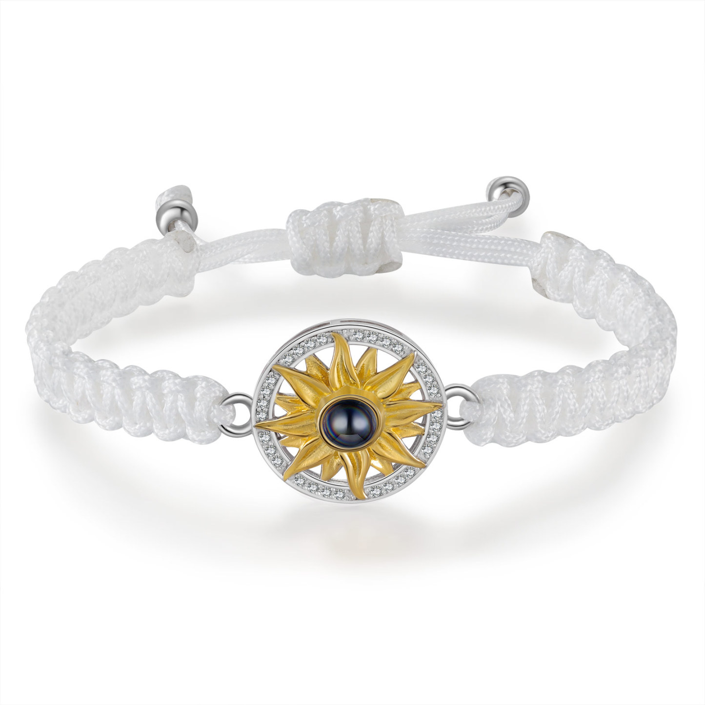 Personalised Projection Weave Bracelet Customised Black & White Photo Copywriting Bracelet Adjustable Bracelet Personalised Gift for Couples-Jessemade AU