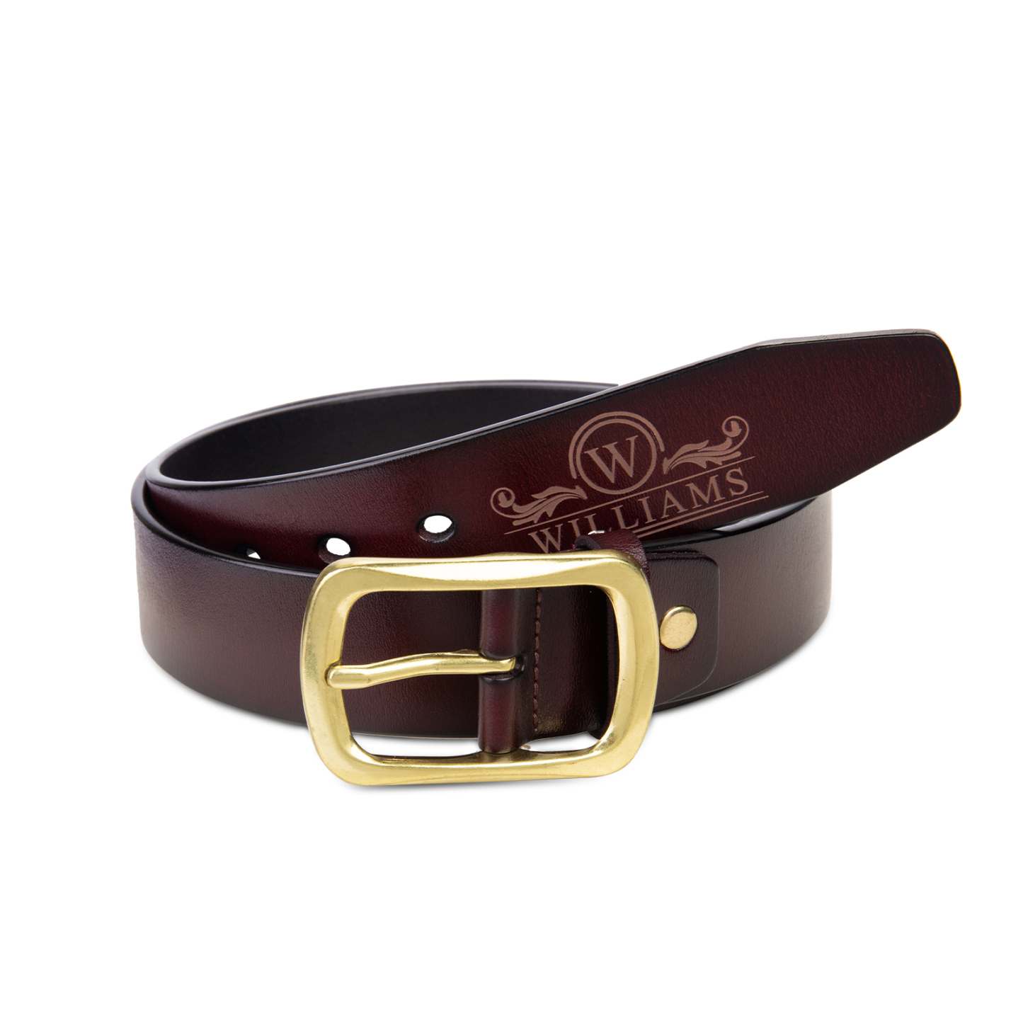 Customised Genuine Leather Belt Engraved Names Men's Belt for Him-Jessemade AU