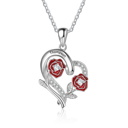 Personalised June Birthflower Necklace With Birthstones Custom 1 Name Necklace For Her-Jessemade AU