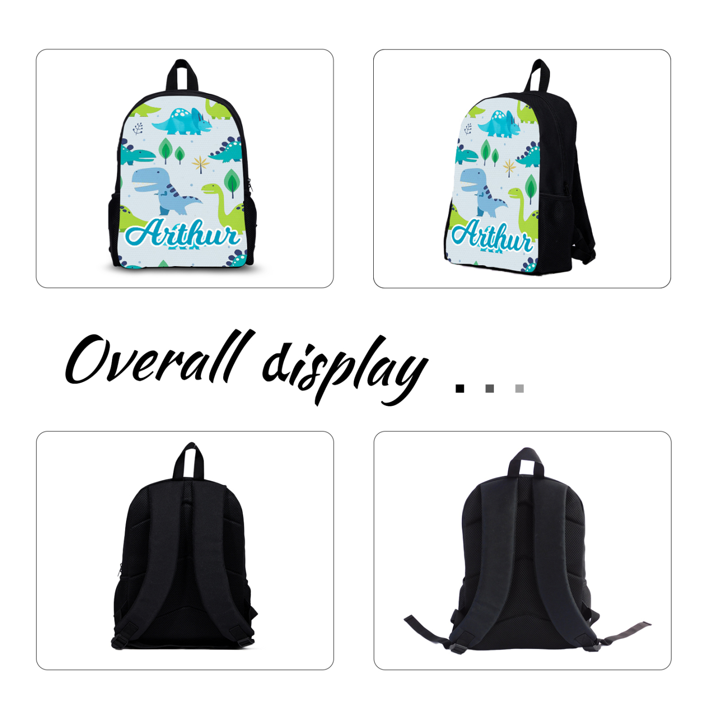 Custom Name Schoolbag Personalised Dinosaur Backpack Travel Bag for Kids-Jessemade AU