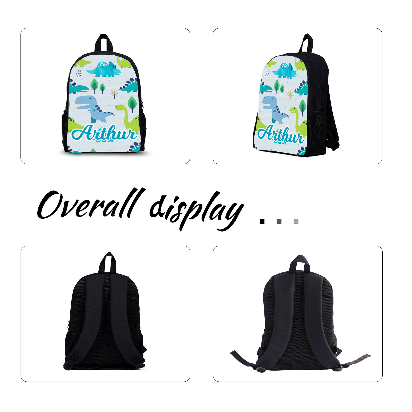 Custom Name Schoolbag Personalised Dinosaur Backpack Travel Bag for Kids-Jessemade AU