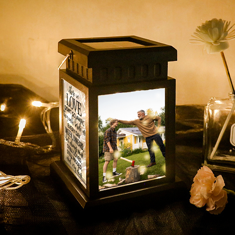 Personalised Photo Lantern Lamp Those We Love Don't Go Away Memorial Sympathy gift-Jessemade AU