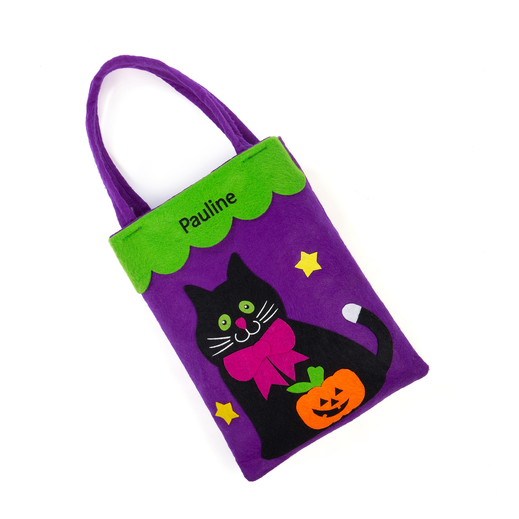 Personalised Halloween Tote Bags Custom 1 Name Tote Bag Halloween Candy Bag for Kids-Jessemade AU