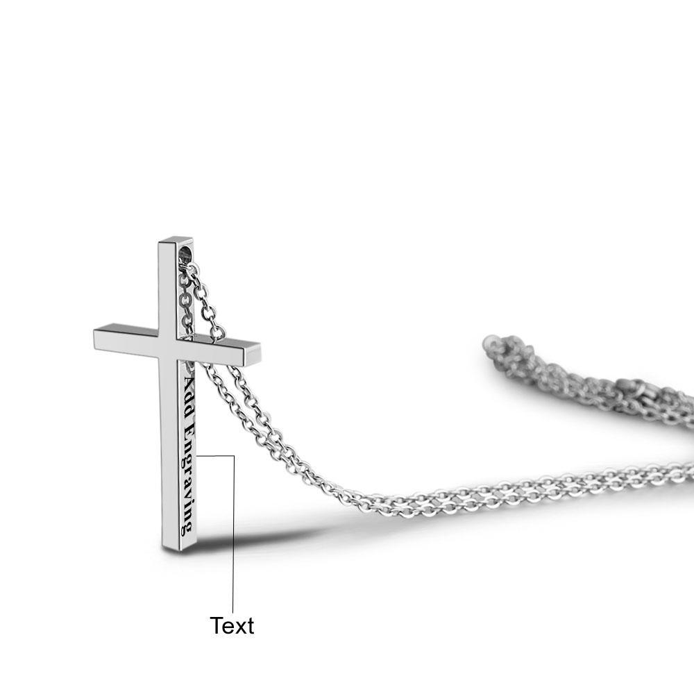 Confirmation Gift Cross Pendant Necklace for Women Men Engraved Name Customised Necklace-Jessemade AU