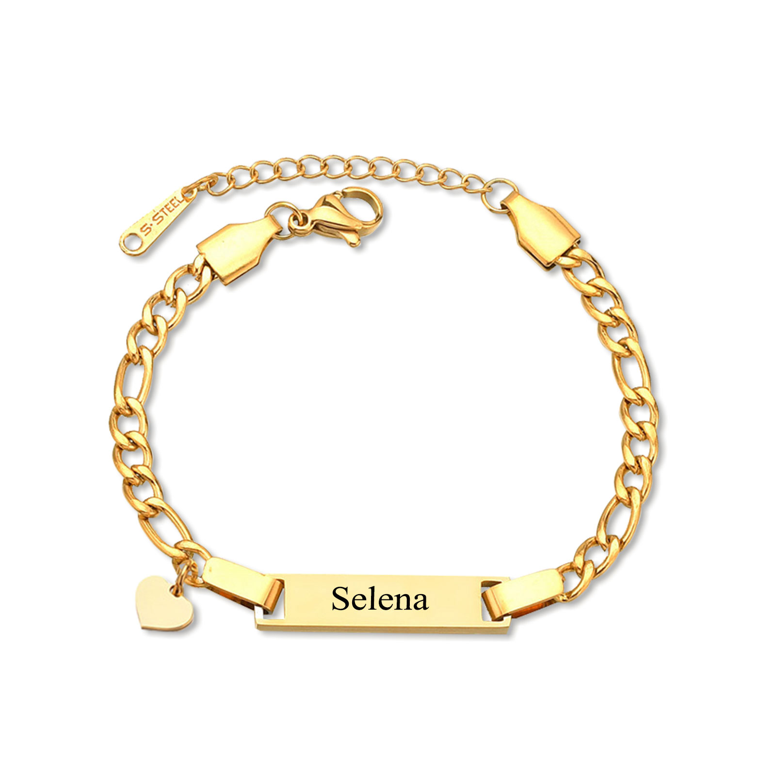 Custom Name Bracelet Personalised Love Bracelet Cuban Chain Bracelet Love Gifts-Jessemade AU