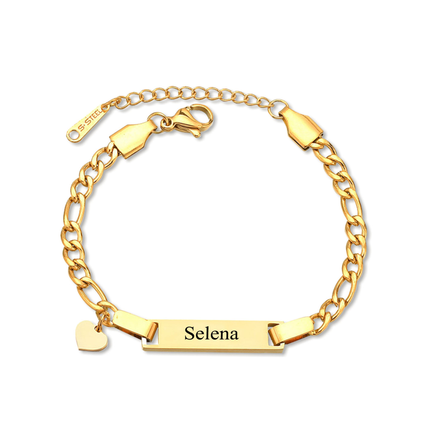 Custom Name Bracelet Personalised Love Bracelet Cuban Chain Bracelet Love Gifts-Jessemade AU