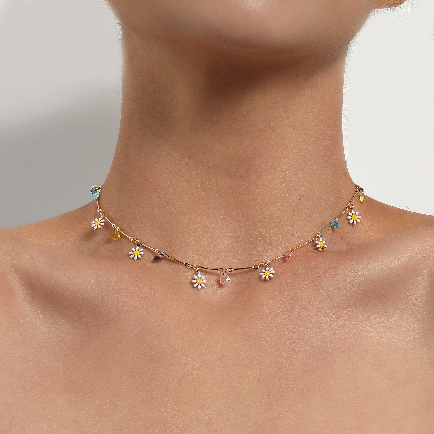 Flower Necklace Summer Beach Necklace for Women-Jessemade AU
