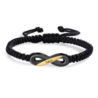 Personalised Infinity Bracelet Customised Name Couple Bracelet Adjustable Gifts for Him/Her-Jessemade AU