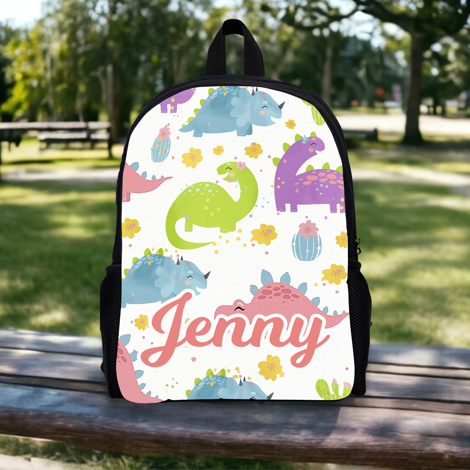 Custom Name Schoolbag Personalised Dinosaur Backpack Travel Bag for Kids-Jessemade AU