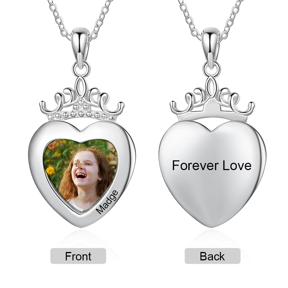 Personalised Heart Photo Necklace Custom Picture Necklace Gifts For Her-Jessemade AU