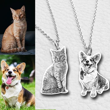 Personalised Pet Gift Custom 1 Pet Photo Necklace Gifts For Her-Jessemade AU