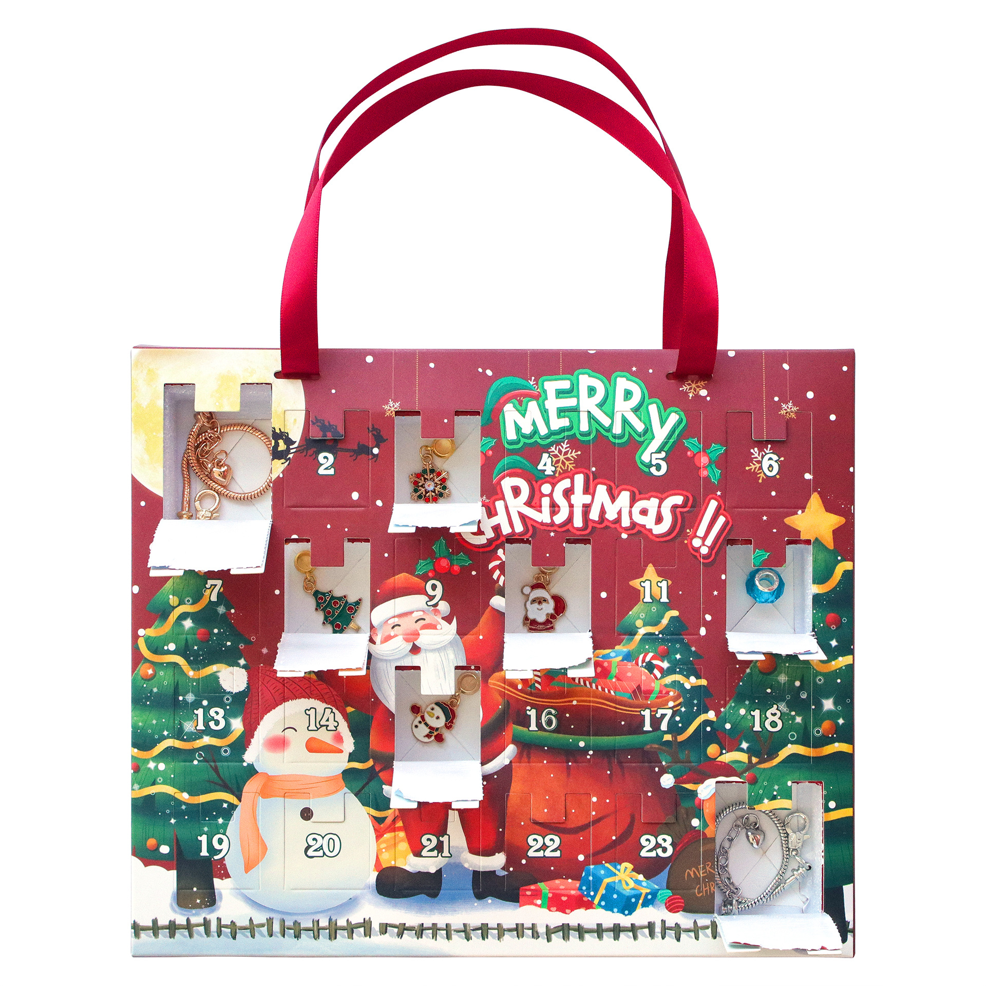 Christmas Bracelet Charms Surprise Blind Box Advent Calendar 24 Days Countdown Surprise Box DIY Bracelet Mystery Box Gift For Her-Jessemade AU