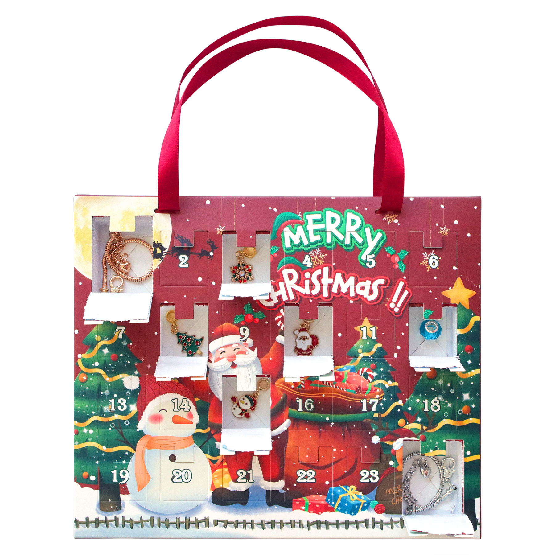 Christmas Bracelet Charms Surprise Blind Box Advent Calendar 24 Days Countdown Surprise Box DIY Bracelet Mystery Box Gift For Her-Jessemade AU