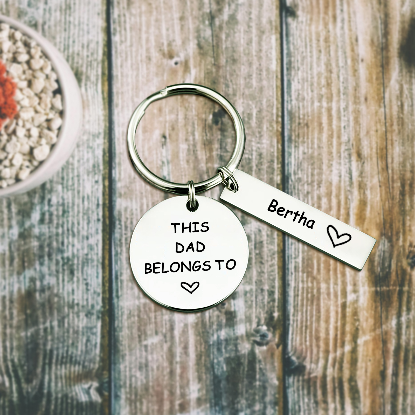 1 Name - Personalised Name Keychain Stainless Steel Keychain Special Gift for Mummy/Dad-Jessemade AU