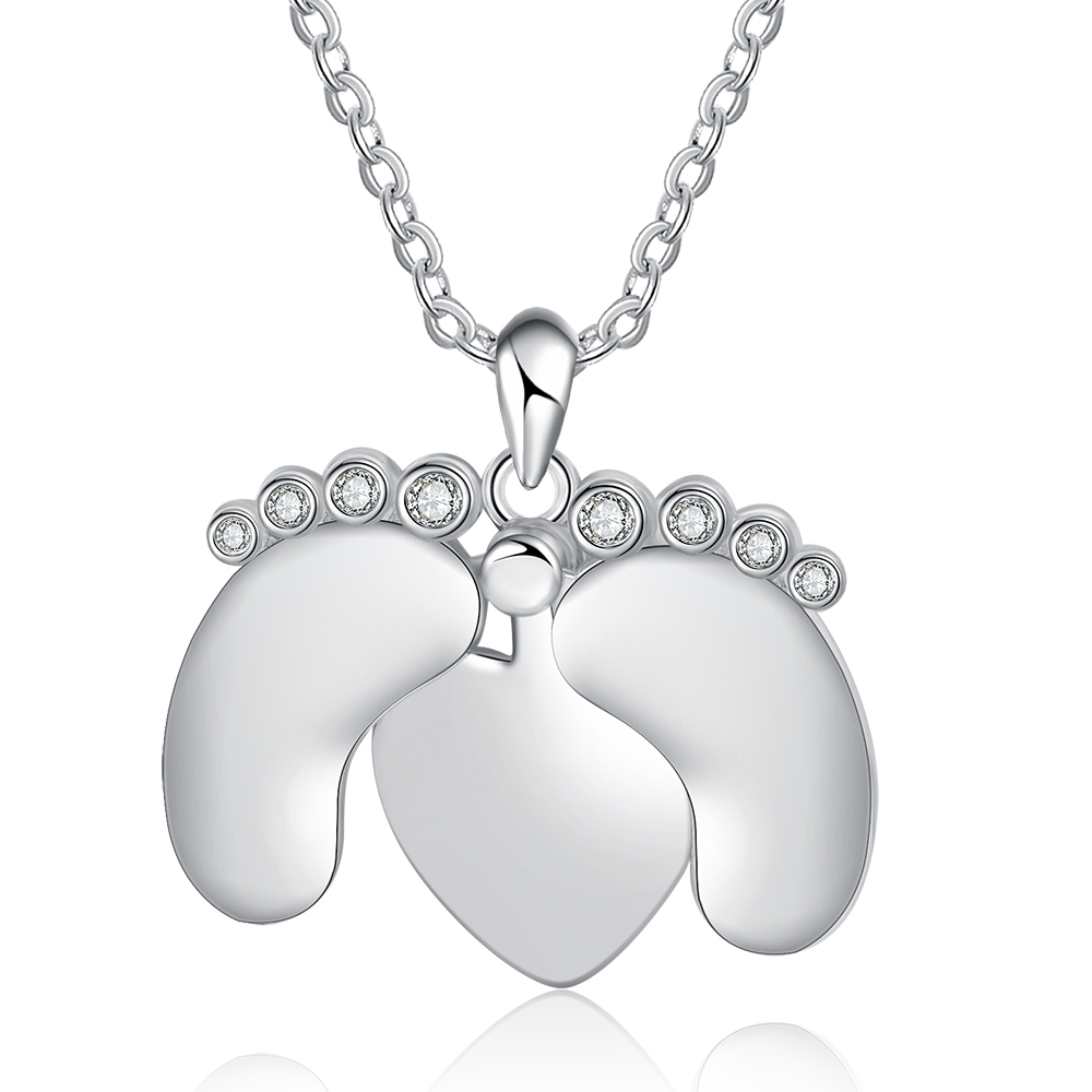 Heart Personalised Baby foot Necklace-Jessemade AU
