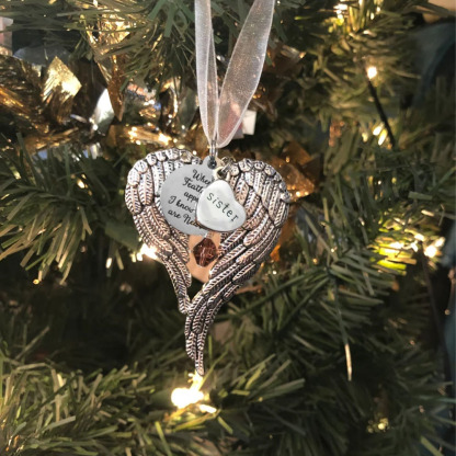 Angel Wings Memorial Ornament Christmas Ornament Keepsake Gift - When Feathers Appear, I Know You Are Near-Jessemade AU