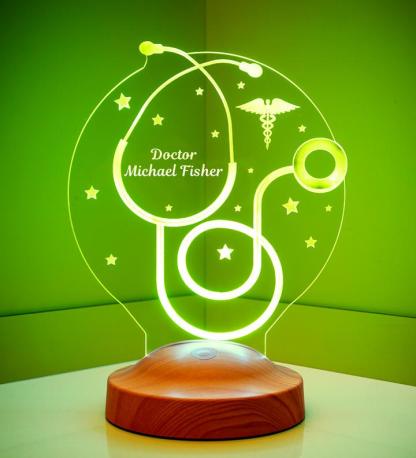 Personalised Profession Name Night Light Engraved Lamp-Jessemade AU