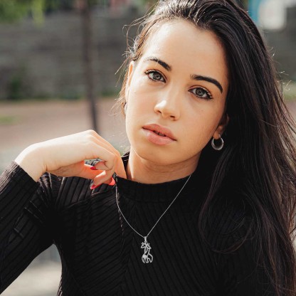 To My Daughter Giraffes Pendant Necklace Warm Gifts-Jessemade AU