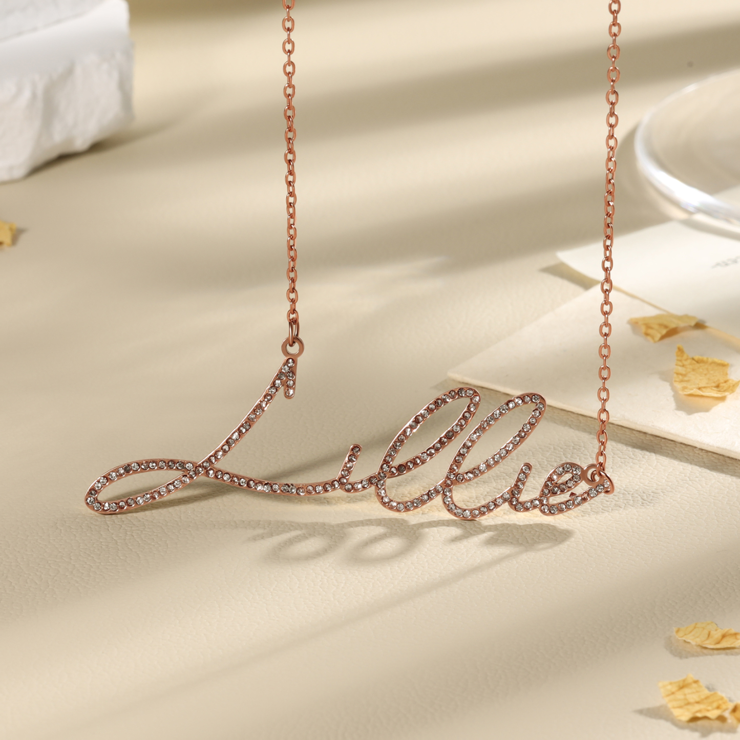 Sparking Name Necklace Personalised Name Necklace With Cubic Zirconia-Jessemade AU