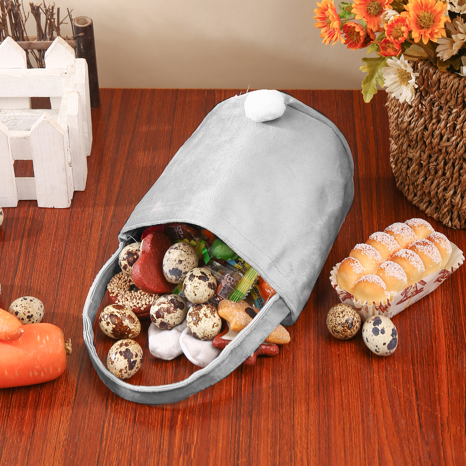 Personalised Bunny Tote Bag Custom Name Bucket Bag Bunny Basket Easter Gifts-Jessemade AU