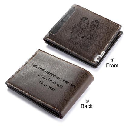 Personalised Men Wallet Custom Photo & Text Billfold Wallet Gift for Grandpa-Jessemade AU