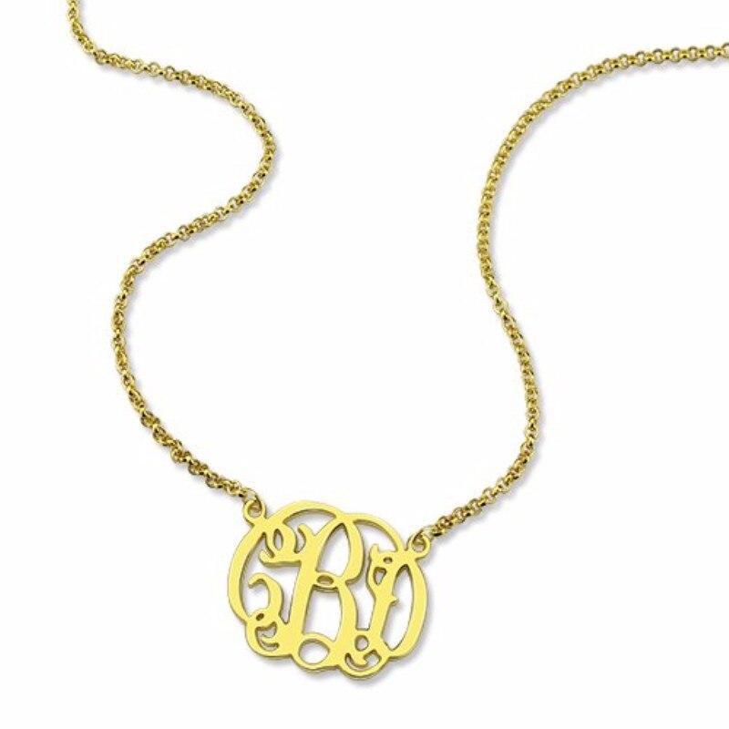 Monogram  Name Necklace for Women Jewelry-Jessemade AU
