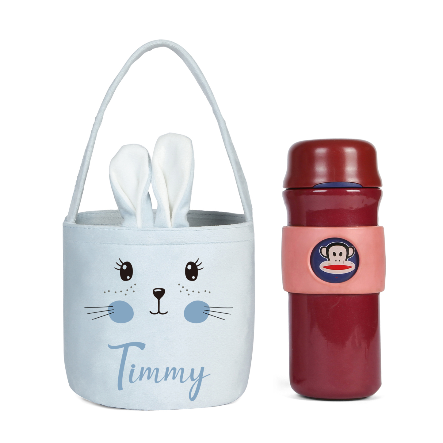 Personalised Bunny Tote Bag Custom Name Bucket Bag Bunny Basket Easter Gifts-Jessemade AU