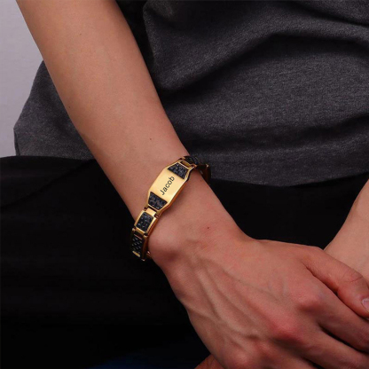 To My Dad Personalised Men Bracelet Custom Name Bracelet for Father-Jessemade AU