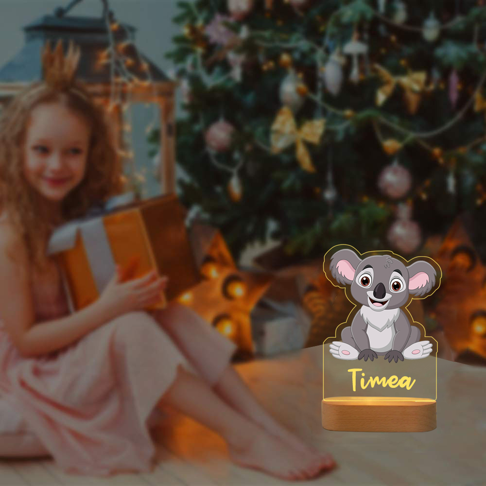 Custom Name Koala Night Light LED Lamp Gifts For Kids-Jessemade AU