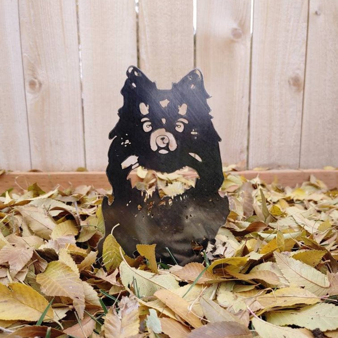 Pomeranian Metal Dog Silhouette Garden Yard Decoration-Jessemade AU