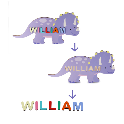 Customised Kid's Wooden Name Puzzle Toy for Toddlers Early Learning Child Toy-Jessemade AU