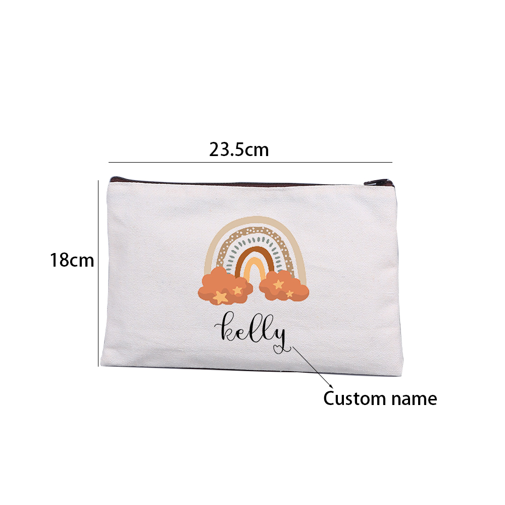 Personalised Rainbow Name Pen Case For Kids Makeup Bag For Girls-Jessemade AU