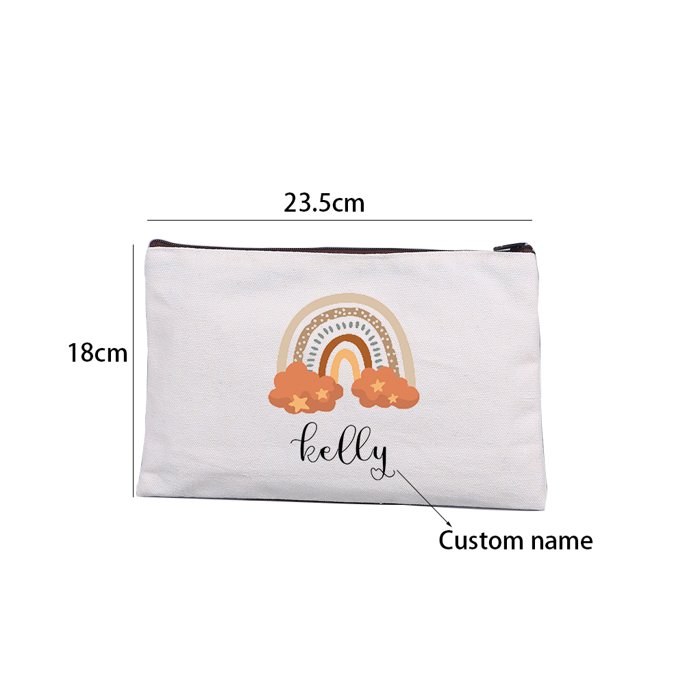 Personalised Rainbow Name Pen Case For Kids Makeup Bag For Girls-Jessemade AU