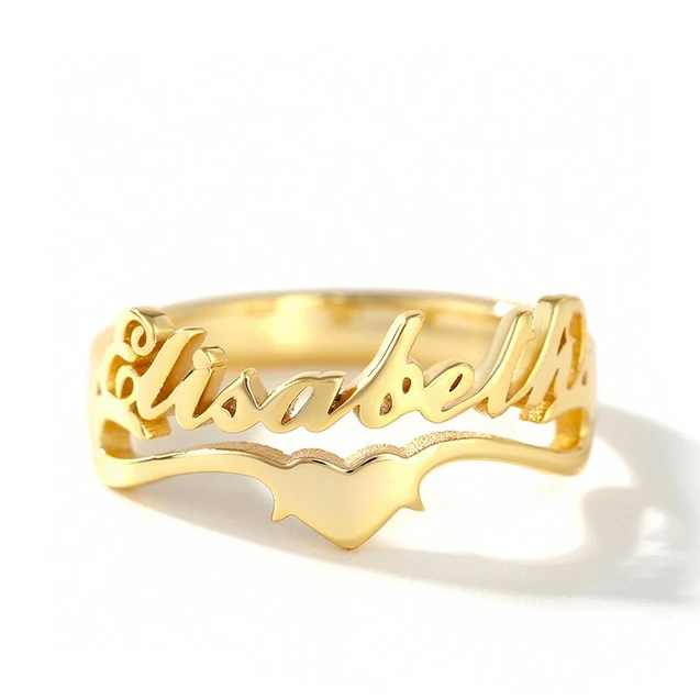 Personalised Ring Custom 1 Name Ring GIFT For Women-Jessemade AU