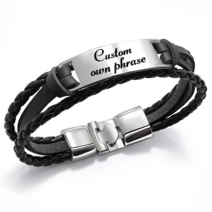 Personalised Engraved Men Bracelet - Gift for Father-Jessemade AU