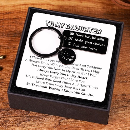 Have Fun Be Safe Make Good Choices Call Your Mom Keychain for Kids-Jessemade AU