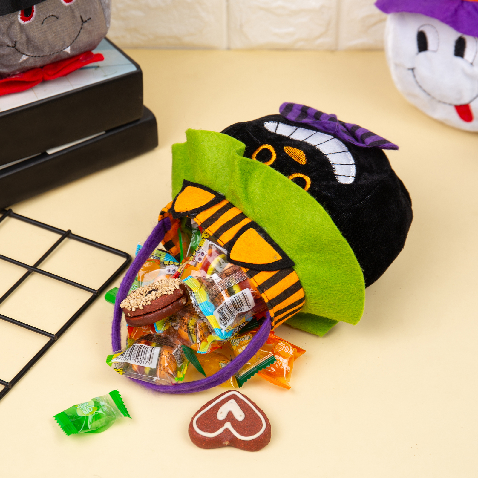 Personalised Halloween Tote Bags with Name Halloween Trick or Treat Candy Bags for Kids-Jessemade AU