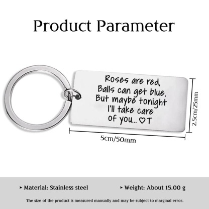Personalised Letter Keychain Engraved Funny Keychain Valentine's Day Gifts for Couples-Jessemade AU