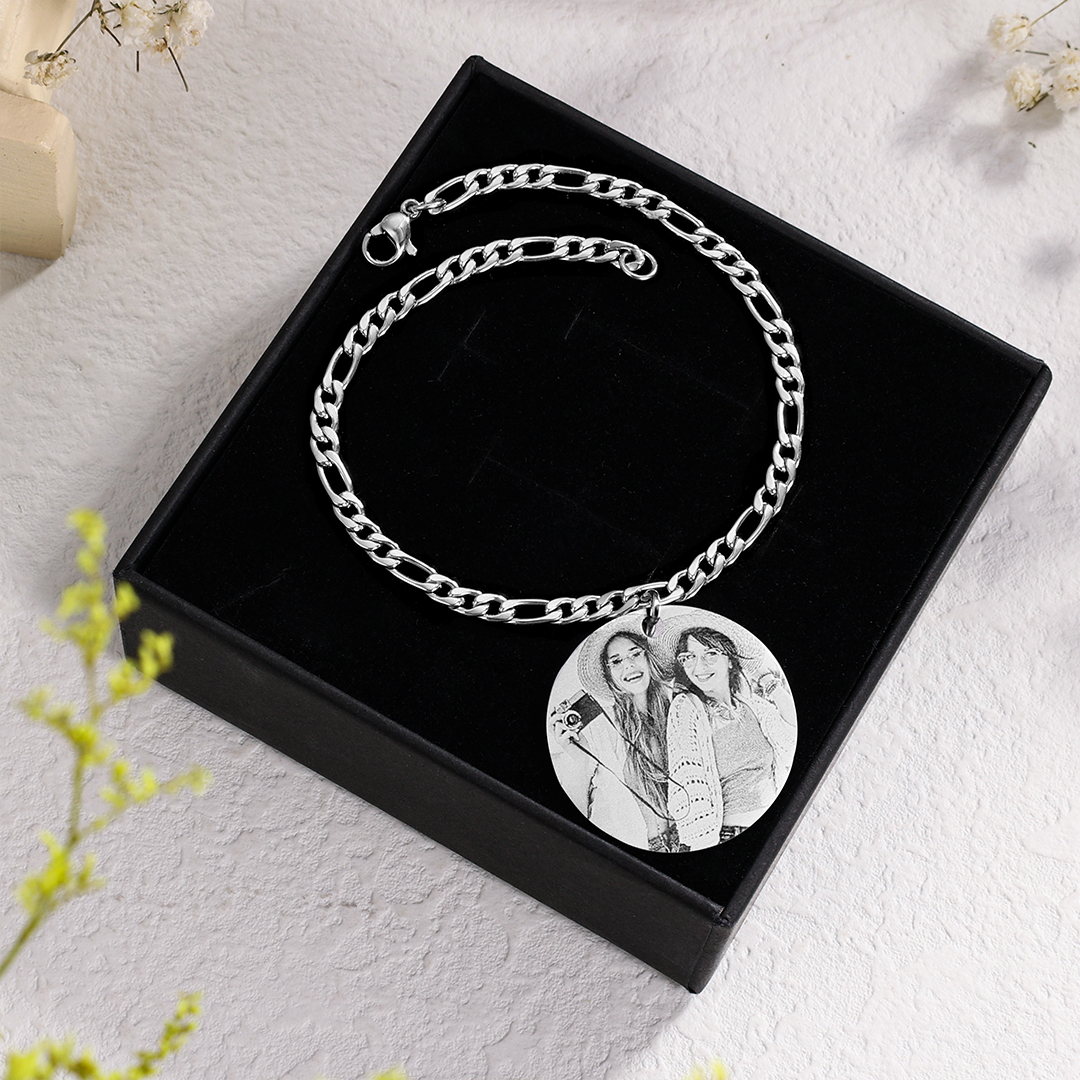Personalised Photo Bracelet Custom  Birthflower Bracelet Memorial Gifts For Her-Jessemade AU