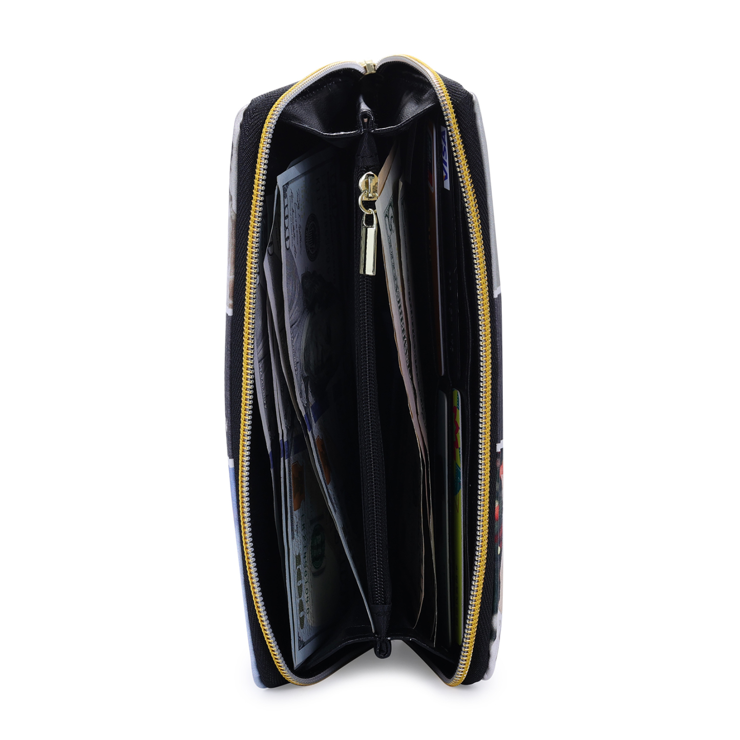 Long Purse Personalised Leather Wallet Engraved 4 Photos Zip Wallet 2023 Gifts For Women Men-Jessemade AU