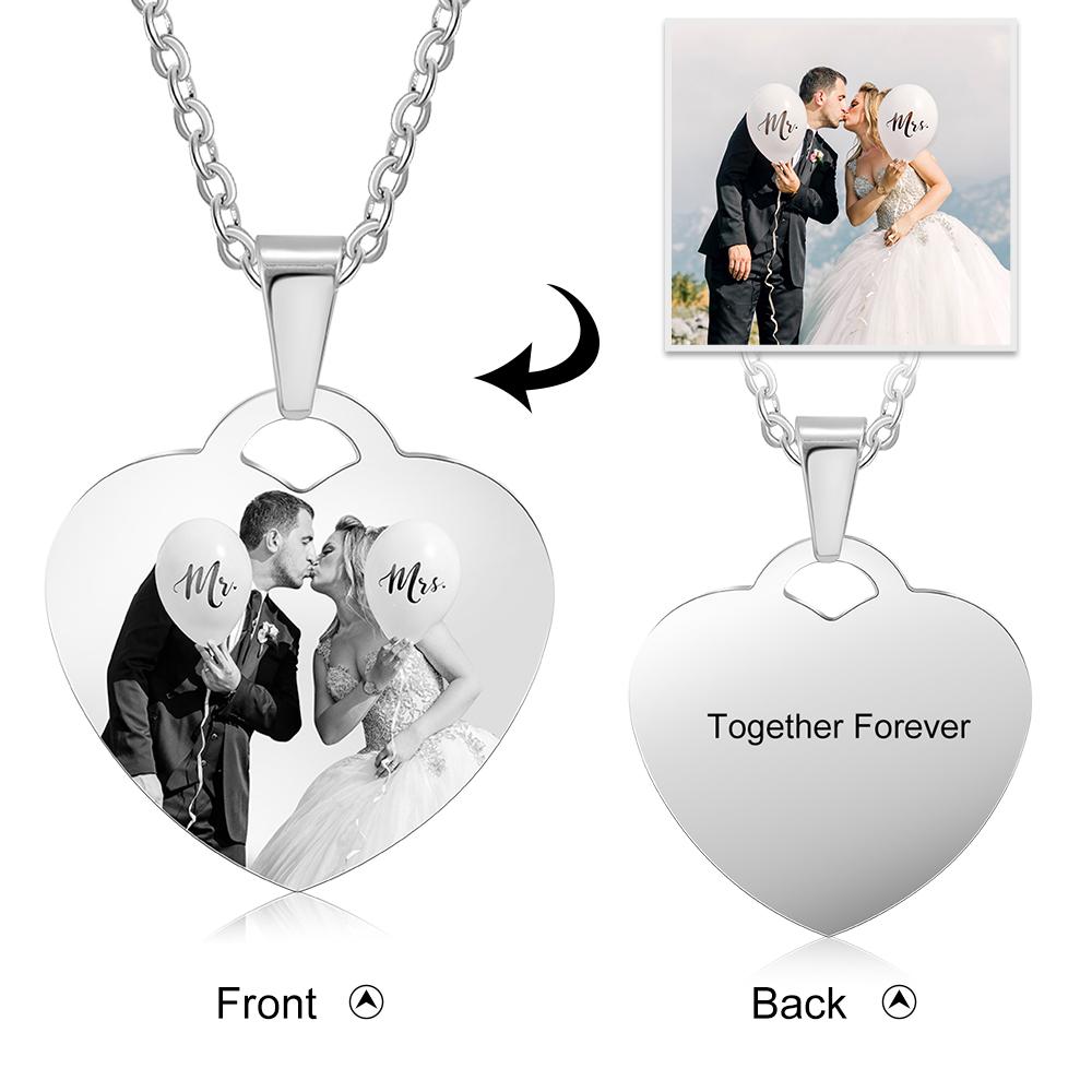 Personalised Heart Necklace Custom Photo Necklace Gifts For Her-Jessemade AU