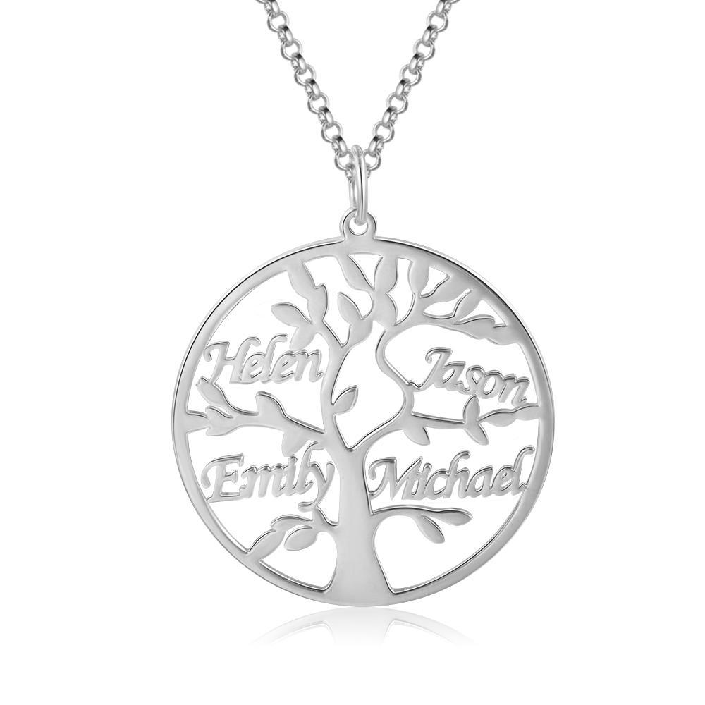 Personalised Family Tree Name Necklace Custom 4 Names Name Necklace-Jessemade AU