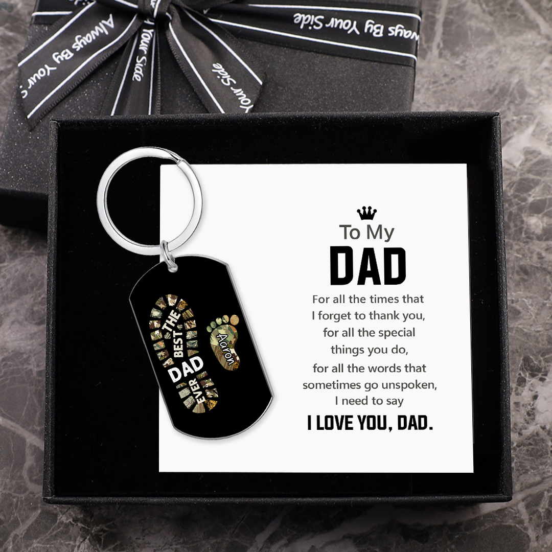 Personalised 2 Names Keychain Custom Dad Shoe Baby Foot Keychain Father's Day Gift for Dad-Jessemade AU