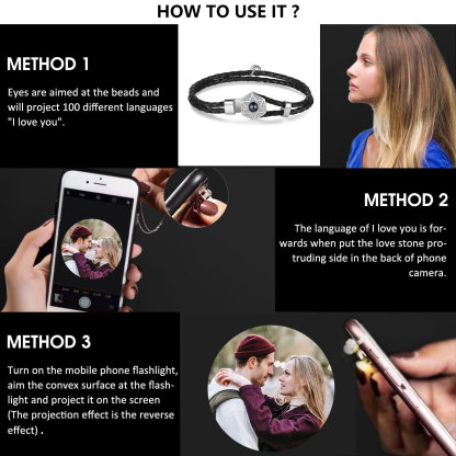 Personalised Magnetic Projection Bracelet Custom Photo Couple Bracelet Creative Gift for Her-Jessemade AU