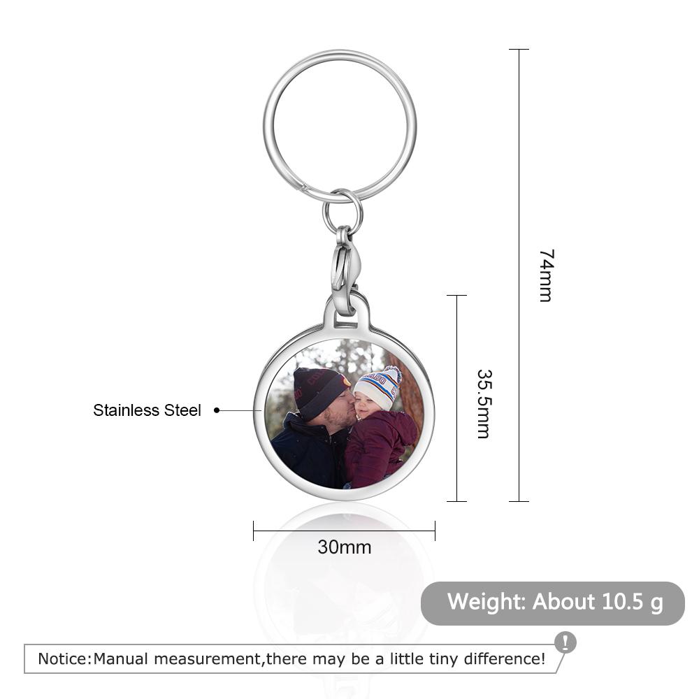 Personalised Keychain Engraved Photo Keychain Gifts For Him-Jessemade AU