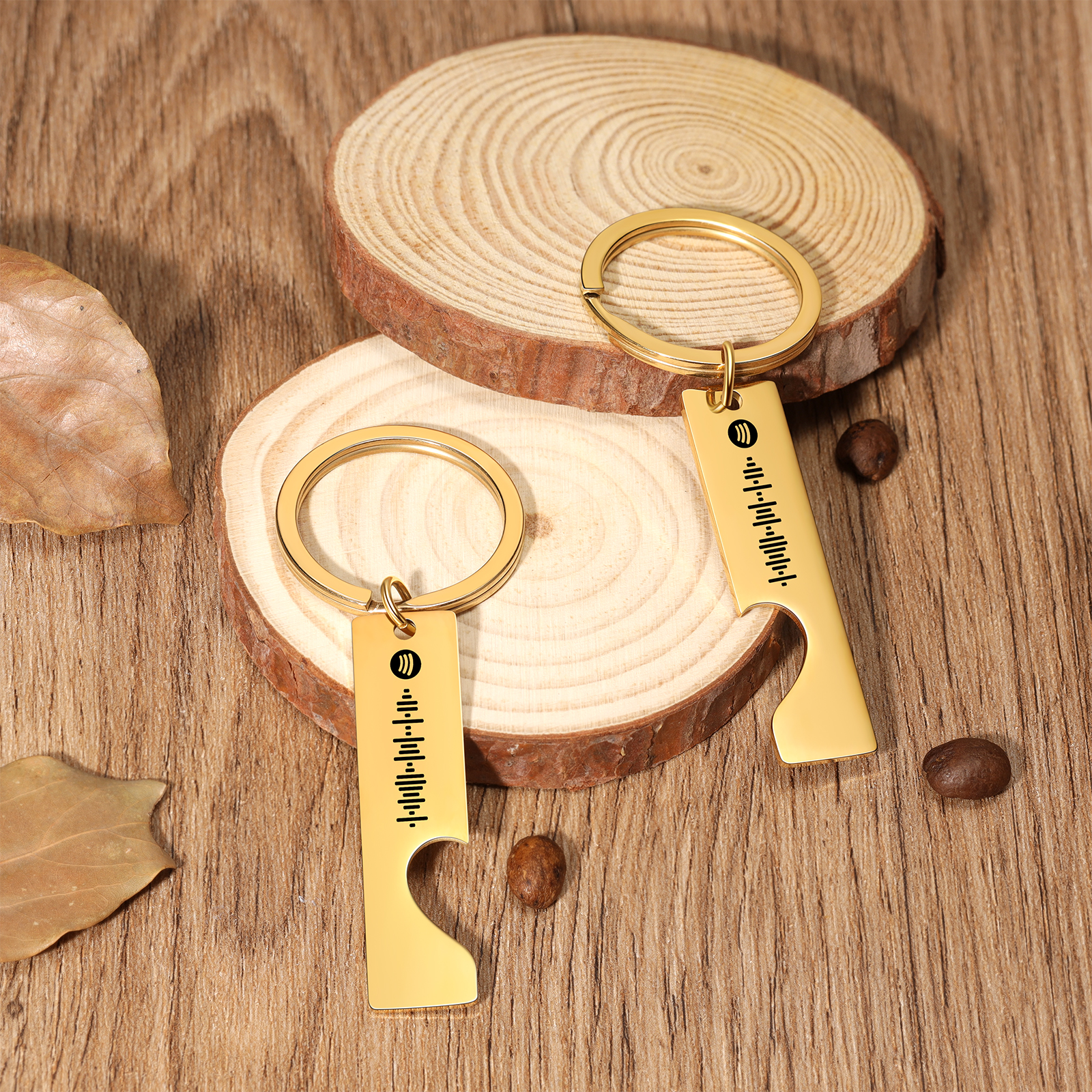 Personalised Scannable Spotify Code Keychain Heart Music Keychain for Couple-Jessemade AU