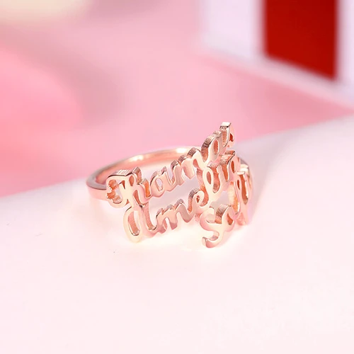 Personalised Ring Custom 3 Names Ring GIFT For Women-Jessemade AU